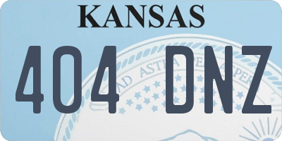 KS license plate 404DNZ