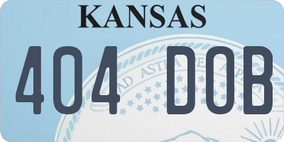 KS license plate 404DOB