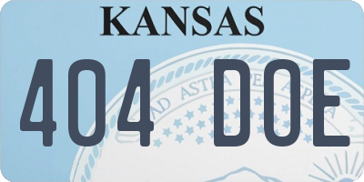 KS license plate 404DOE