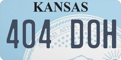 KS license plate 404DOH