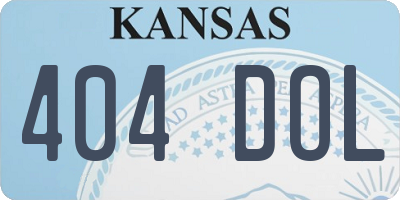 KS license plate 404DOL