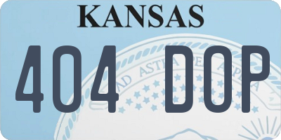 KS license plate 404DOP