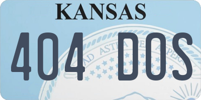 KS license plate 404DOS