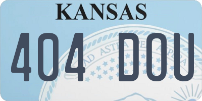 KS license plate 404DOU