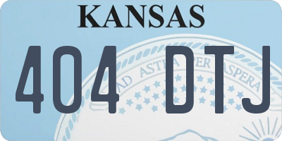 KS license plate 404DTJ