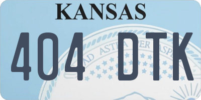 KS license plate 404DTK