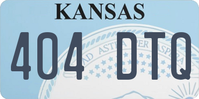 KS license plate 404DTQ