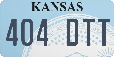 KS license plate 404DTT
