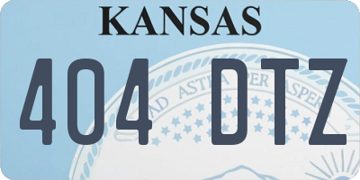 KS license plate 404DTZ