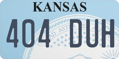 KS license plate 404DUH
