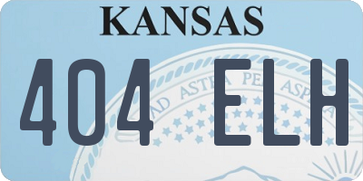 KS license plate 404ELH