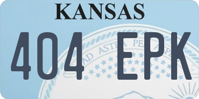 KS license plate 404EPK