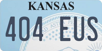 KS license plate 404EUS