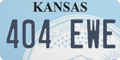 KS license plate 404EWE