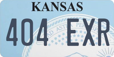 KS license plate 404EXR