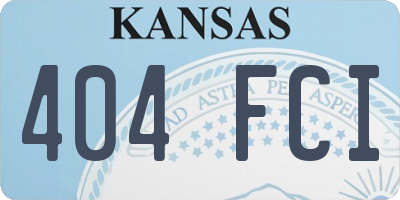 KS license plate 404FCI
