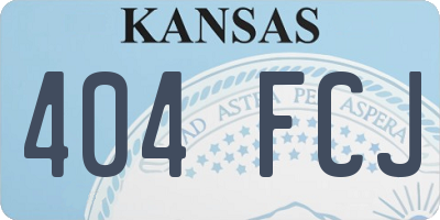 KS license plate 404FCJ