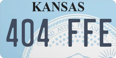 KS license plate 404FFE