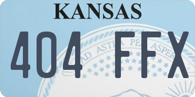 KS license plate 404FFX