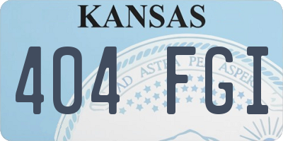 KS license plate 404FGI