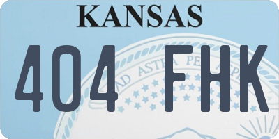 KS license plate 404FHK