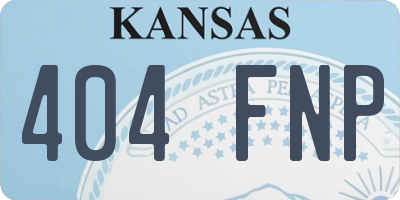 KS license plate 404FNP