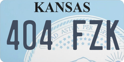 KS license plate 404FZK