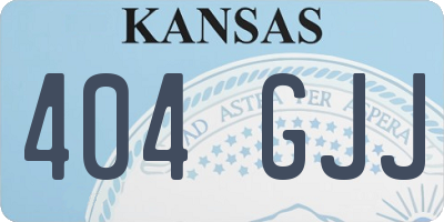 KS license plate 404GJJ