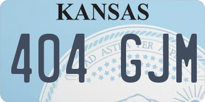 KS license plate 404GJM