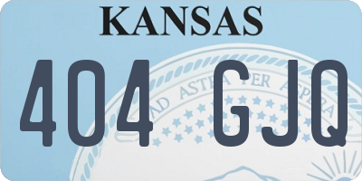 KS license plate 404GJQ