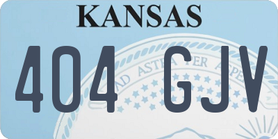 KS license plate 404GJV