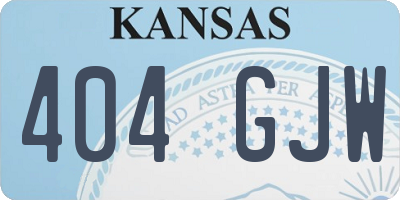 KS license plate 404GJW