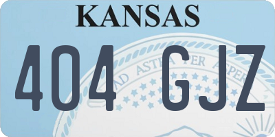 KS license plate 404GJZ