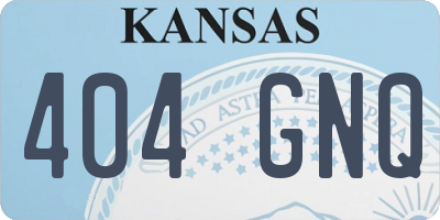 KS license plate 404GNQ