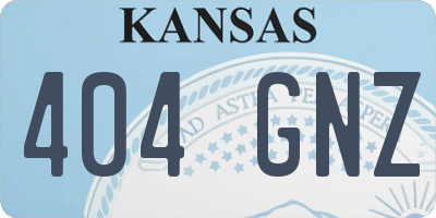 KS license plate 404GNZ