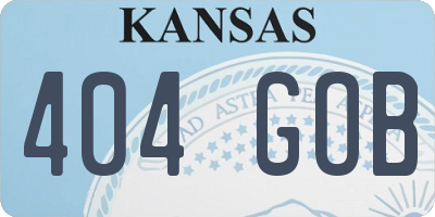 KS license plate 404GOB