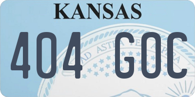 KS license plate 404GOC