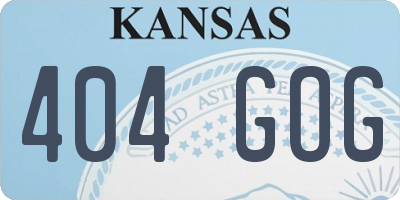 KS license plate 404GOG