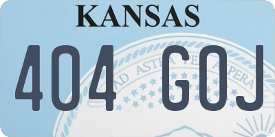 KS license plate 404GOJ
