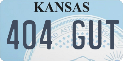 KS license plate 404GUT