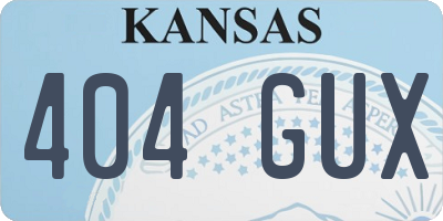 KS license plate 404GUX
