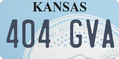 KS license plate 404GVA