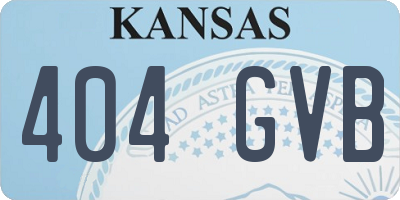 KS license plate 404GVB