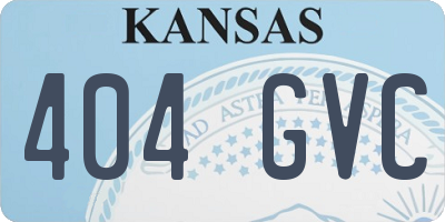 KS license plate 404GVC