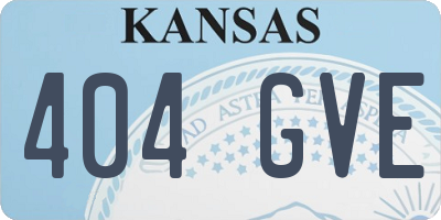 KS license plate 404GVE
