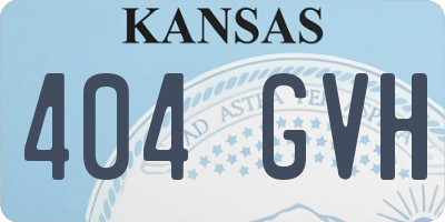 KS license plate 404GVH