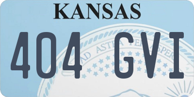 KS license plate 404GVI