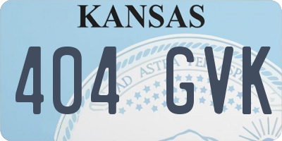 KS license plate 404GVK