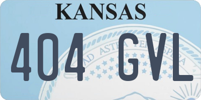 KS license plate 404GVL