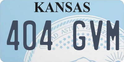 KS license plate 404GVM